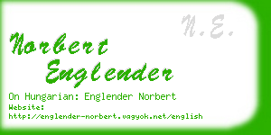 norbert englender business card